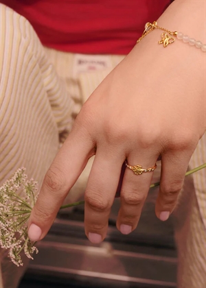 Clover ring Forgyldt Maanesten